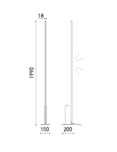 Lámpara de pie Standup – Arkoslight – Lámpara minimalista LED