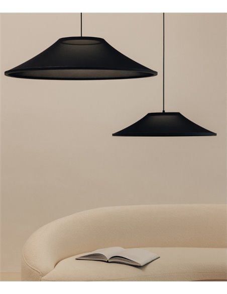 Lámpara colgante Warp Base - Arkoslight - Diseño moderno con pantalla textil translúcida