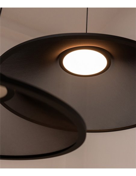 Lámpara colgante Warp Base - Arkoslight - Diseño moderno con pantalla textil translúcida