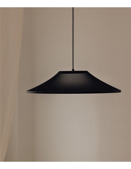 Lámpara colgante Warp Base - Arkoslight - Diseño moderno con pantalla textil translúcida