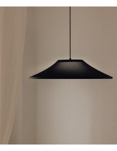 Lámpara colgante Warp Base - Arkoslight - Diseño moderno con pantalla textil translúcida
