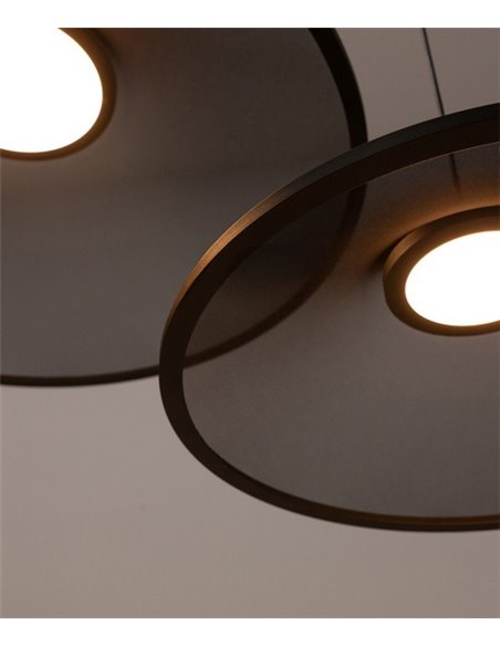 Lámpara colgante Warp Base - Arkoslight - Diseño moderno con pantalla textil translúcida