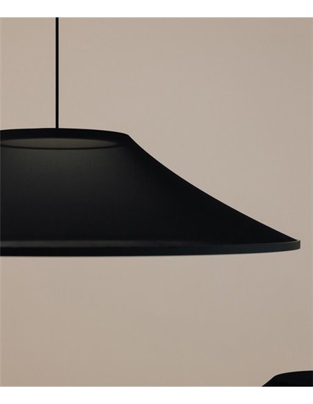 Lámpara colgante Warp Base - Arkoslight - Diseño moderno con pantalla textil translúcida