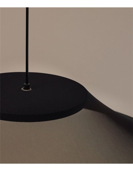 Lámpara colgante Warp Base - Arkoslight - Diseño moderno con pantalla textil translúcida