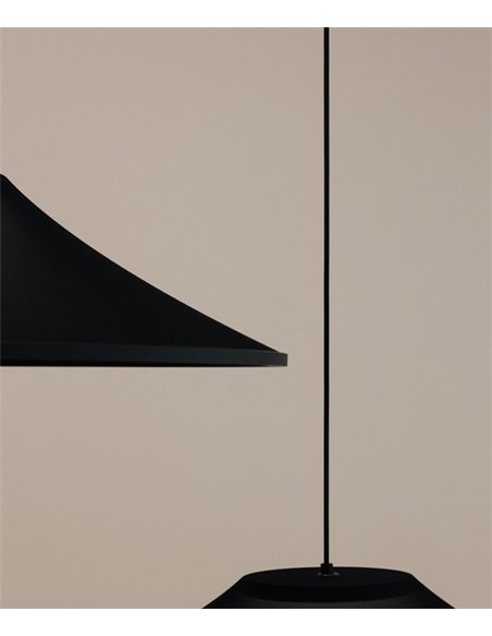 Lámpara colgante Warp Base - Arkoslight - Diseño moderno con pantalla textil translúcida