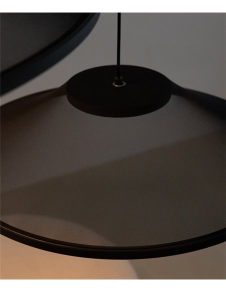 Lámpara colgante Warp Base - Arkoslight - Diseño moderno con pantalla textil translúcida