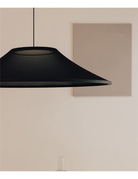 Lámpara colgante Warp Base - Arkoslight - Diseño moderno con pantalla textil translúcida