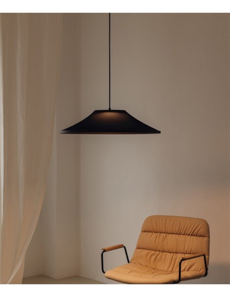 Lámpara colgante Warp Base - Arkoslight - Diseño moderno con pantalla textil translúcida
