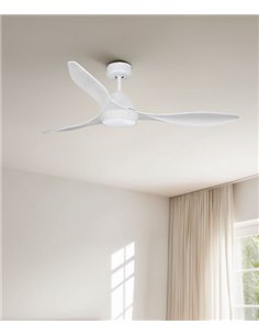 Ventilador de techo con luz Polaris L Smart - Faro - Ventilador ultrasilencioso, blanco