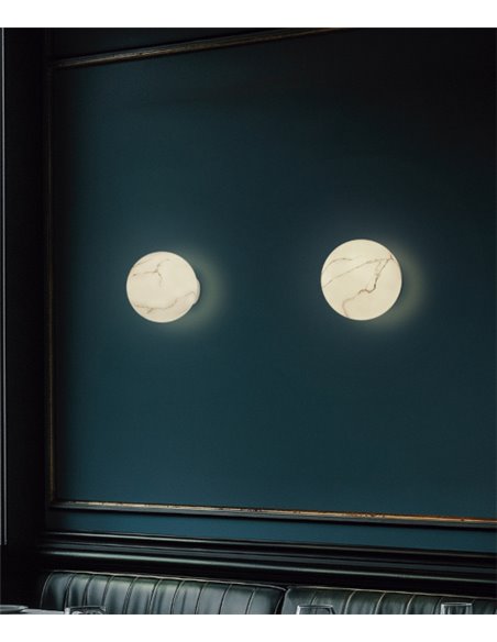 Aplique de pared Oxy - Novolux Lighting - Pantalla de cristal imitación alabastro o blanca