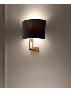 Aplique de pared Classical - Novolux Lighting - Lámpara decorativa con pantalla de tela