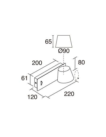 Aplique de pared Serene - Novolux Lighting - Lámpara de lectura con foco orientable
