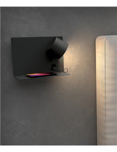 Aplique de pared Serene Izquierdo - Novolux Lighting - Lámpara de lectura con bandeja