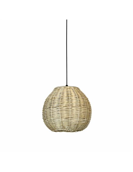 Colgante de techo Natural - Novolux Lighting - Lámpara boho chic con pantalla de mimbre
