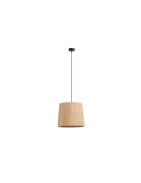 Colgante de techo Natural - Novolux Lighting - Lámpara boho chic con pantalla de mimbre