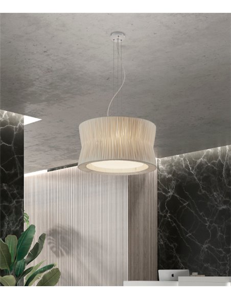 Lámpara colgante Cora - Novolux Lighting - Pantalla de cinta decorativa