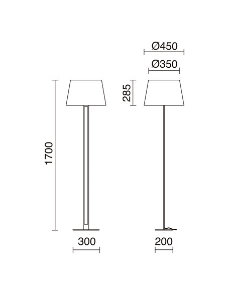 Lámpara de pie Classical - Novolux Lighting - Lámpara elegante, pantalla de tela