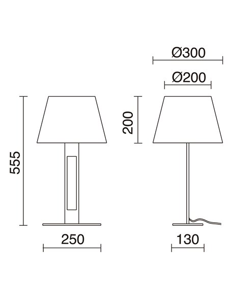 Lámpara de mesa Classical - Novolux Lighting - Lámpara elegante, pantalla de tela