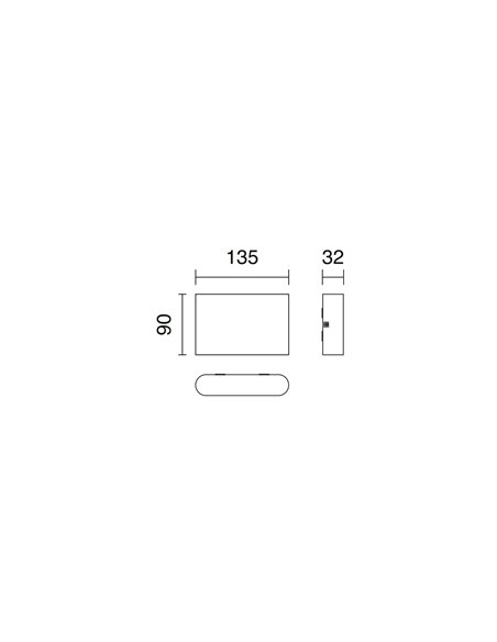 Aplique de pared de exterior Mura - Novolux Lighting - Lámpara LED horizontal