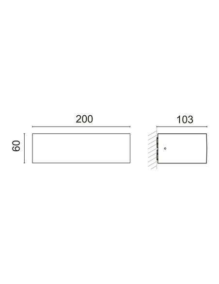 Aplique de pared de exterior Croma - Novolux Lighting - Uni/bidereccional emisión de luz