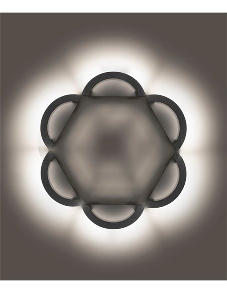 Aplique de pared de exterior Loop - Novolux Lighting - Diseño moderno en negro
