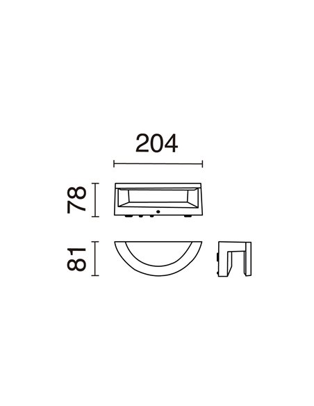 Aplique de pared de exterior Loop - Novolux Lighting - Diseño moderno en negro