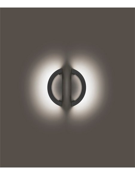 Aplique de pared de exterior Loop - Novolux Lighting - Diseño moderno en negro