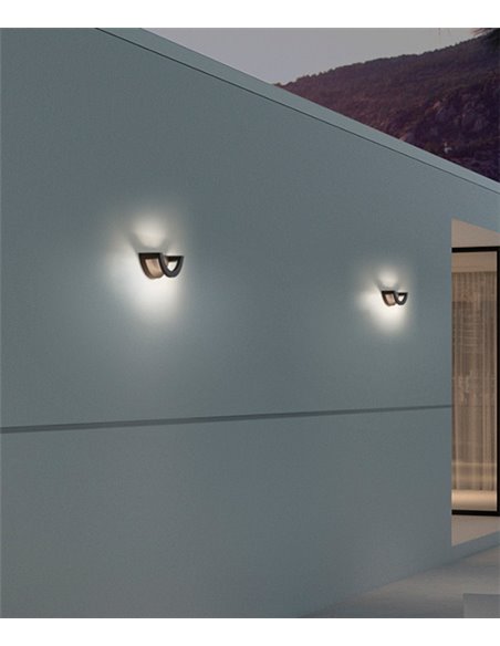 Aplique de pared de exterior Loop - Novolux Lighting - Diseño moderno en negro