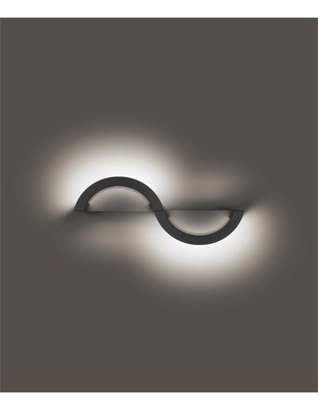 Aplique de pared de exterior Loop - Novolux Lighting - Diseño moderno en negro