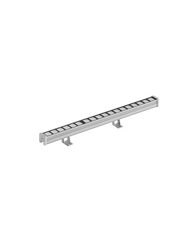 Foco de exterior Riga - Novolux Lighting - Diseño alargado gris, orientable