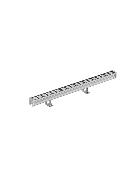 Foco de exterior Riga - Novolux Lighting - Diseño alargado gris, orientable