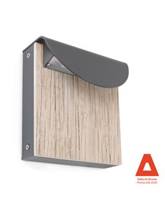 Aplique de exterior Dion - Novolux Lighting - Lámpara antracita con paneles decorativos 2