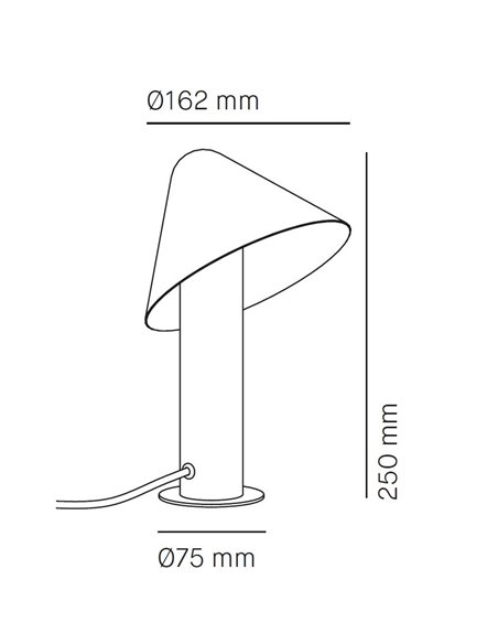 Lámpara de mesa Shita - Milan - Lámpara minimalista con pantalla orientable