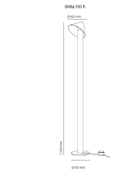 Lámpara de pie Shita - Milan - Lámpara minimalista, pantalla orientable