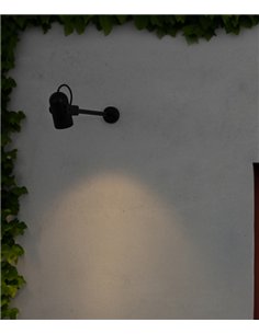 Lámpara proyector Slot-2 - Faro - Lámpara negra de exterior LED