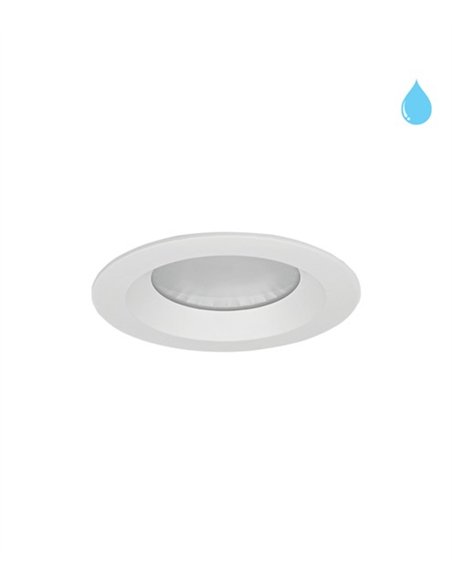 Empotrable de techo Aries 5062 - Conalux - Foco redondo blanco, apto exterior (IP65)
