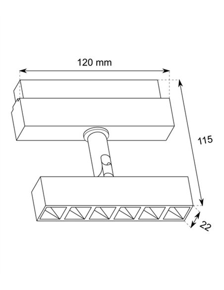 Foco para carril magnético R4 - Conalux - Lámpara lineal orientable