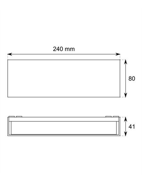 Aplique de pared 904 - Conalux - Lámpara de exterior rectangular