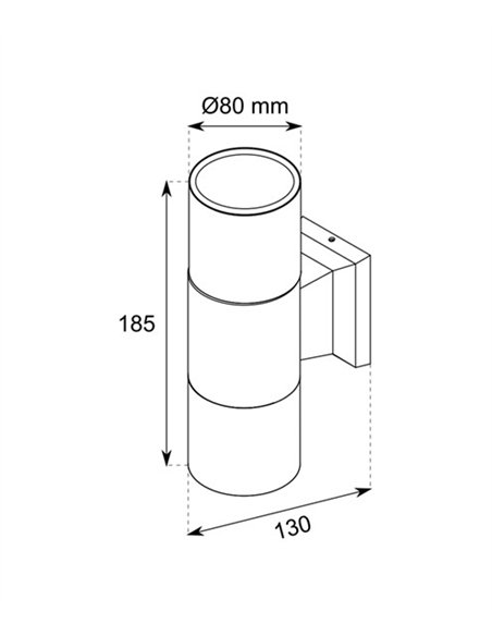 Aplique de pared de exterior 905 - Conalux - Lámpara con 2 luces, IP65
