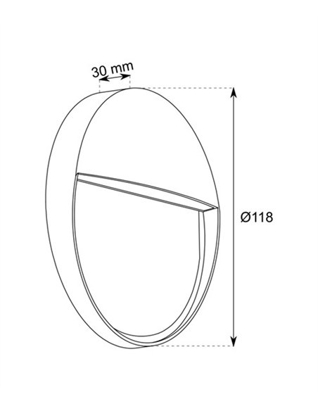 Aplique de pared 906 - Conalux - Lámpara de exterior, diseño redondo