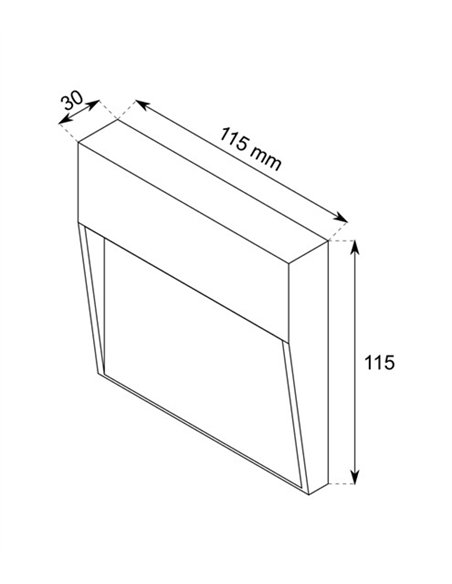 Aplique de pared 907 - Conalux - Lámpara de exterior cuadrada