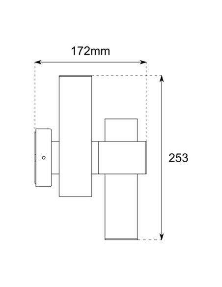 Aplique de exterior Asio - Conalux - Lámpara con 2 luces orientables