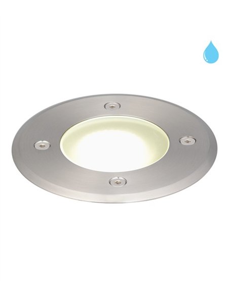 Foco empotrable para suelo Cracov - Conalux - Lámpara de exterior de acero inoxidable, IP67