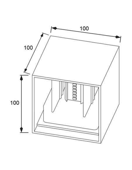 Aplique de exterior Cube - Conalux - Lámpara de pared cúbica