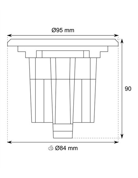 Foco empotrable de exterior Kiev - Conalux - Lámpara de suelo de aluminio, basculante