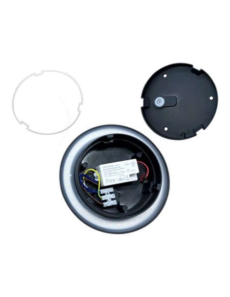Aplique de pared de exterior Moon - Conalux - Lámpara minimalista redonda LED