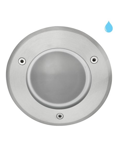 Foco empotrable de suelo Nitra - Conalux - Lámpara LED de acero inoxidable, Ø 15/18 cm