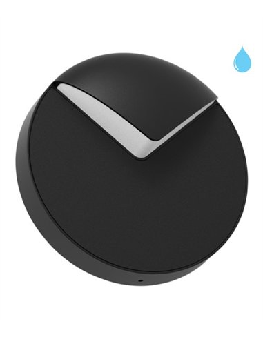 Aplique de pared de exterior - Conalux - Lámpara redonda negra, Ø 20 cm