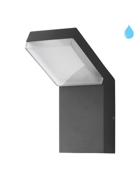Aplique de exterior Tech - Conalux - Lámpara negra, LED regulable
