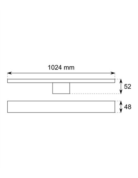 Aplique de pared de exterior Turku - Conalux - Lámpara lineal minimalista LED